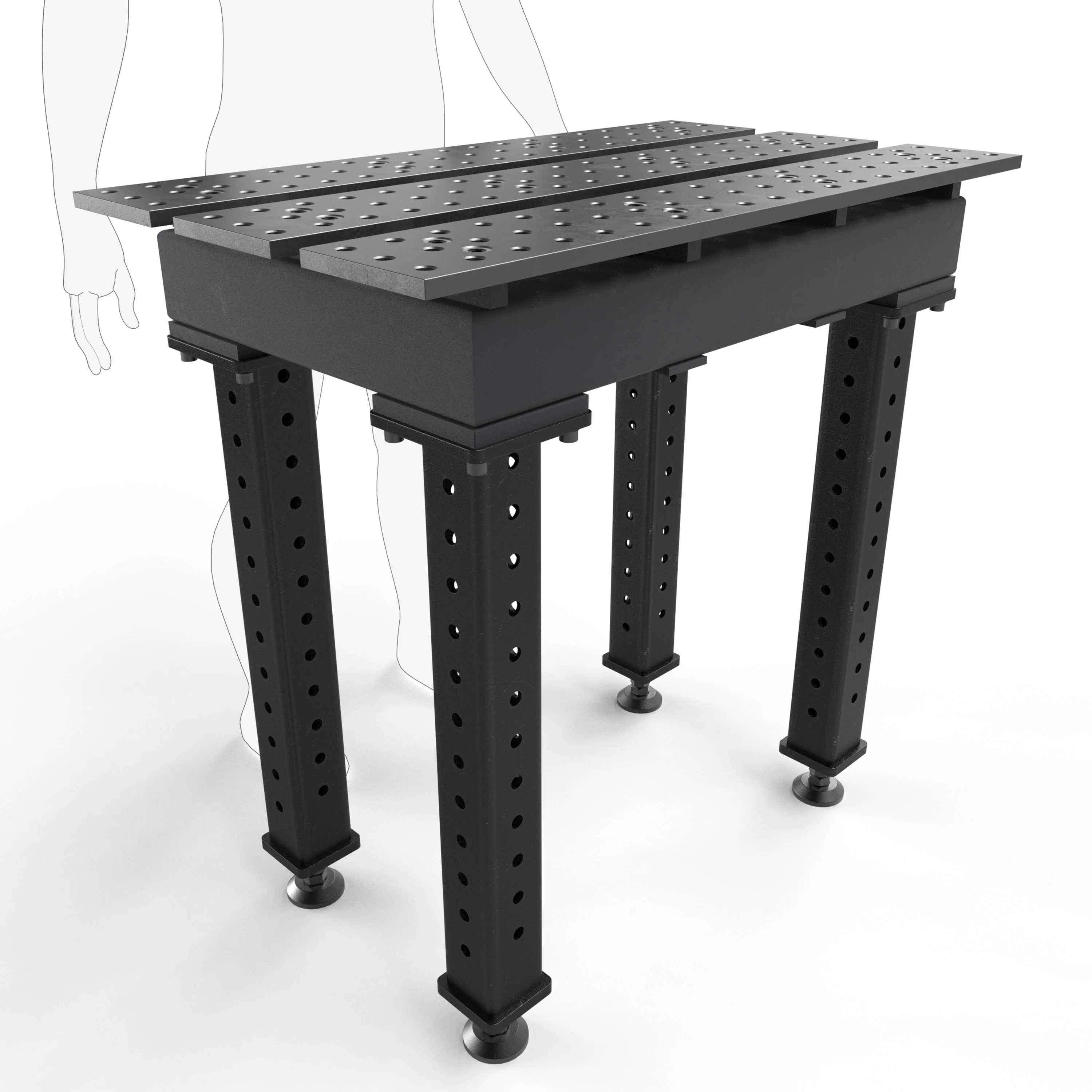 Slotted 2' × 3' (22" x 38") Tables, 5/8" System - Image 3