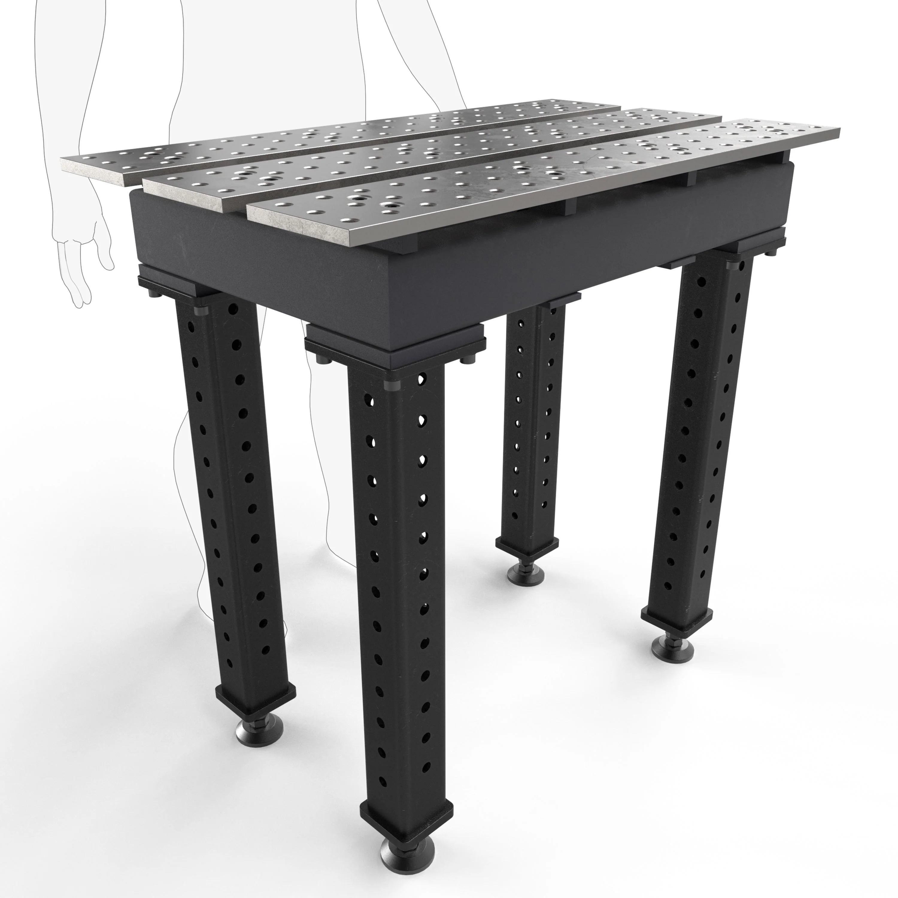 Slotted 2' × 3' (22" x 38") Tables, 5/8" System - Image 4