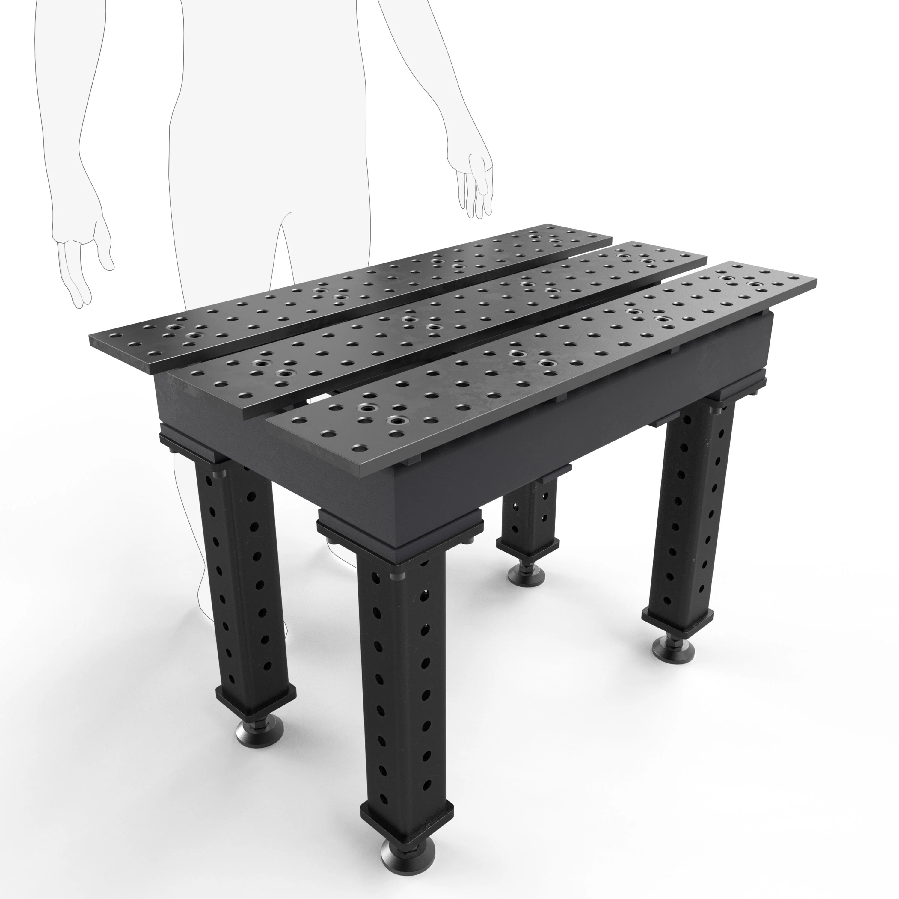 Slotted 2' × 3' (22" x 38") Tables, 5/8" System - Image 5