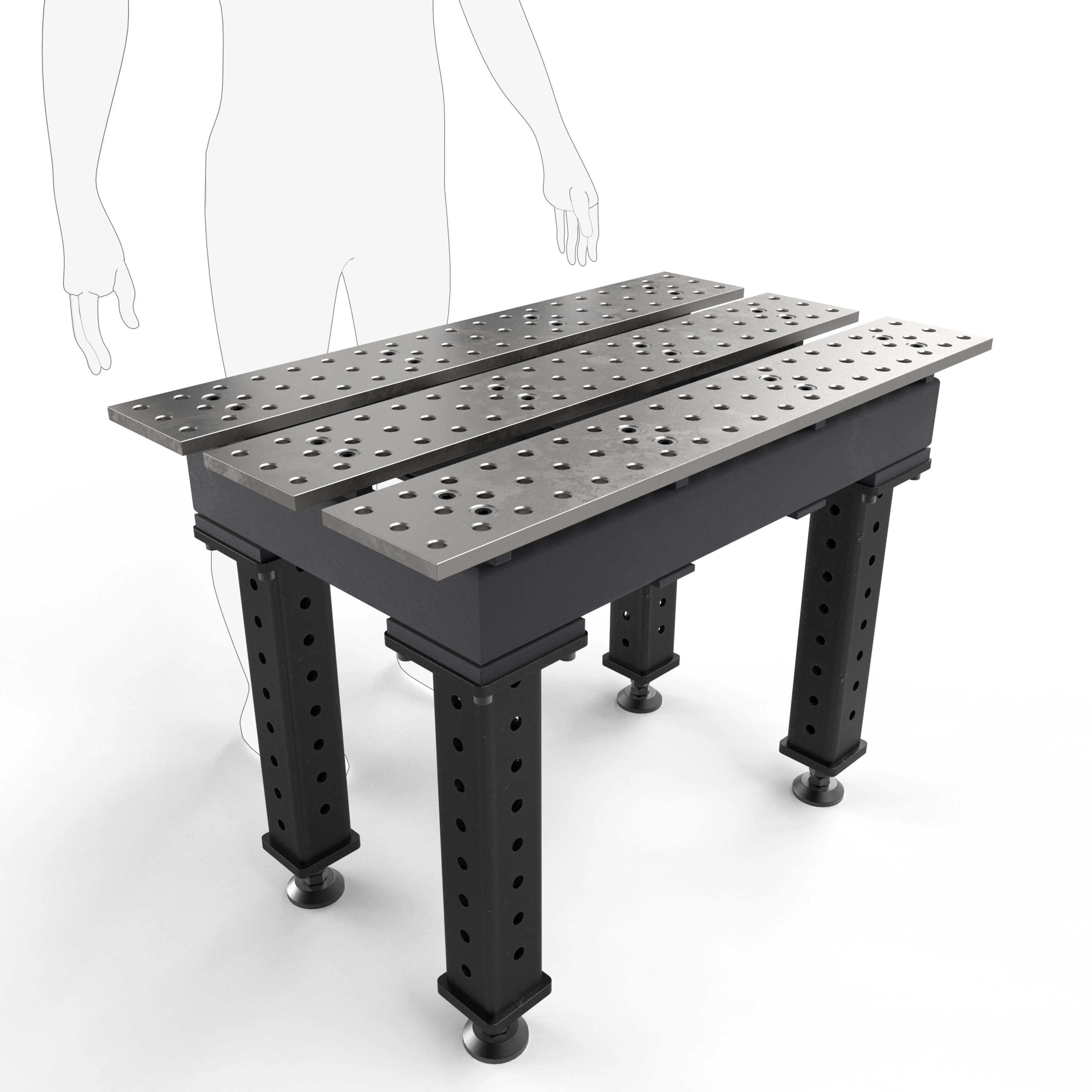 Slotted 2' × 3' (22" x 38") Tables, 5/8" System - Image 7