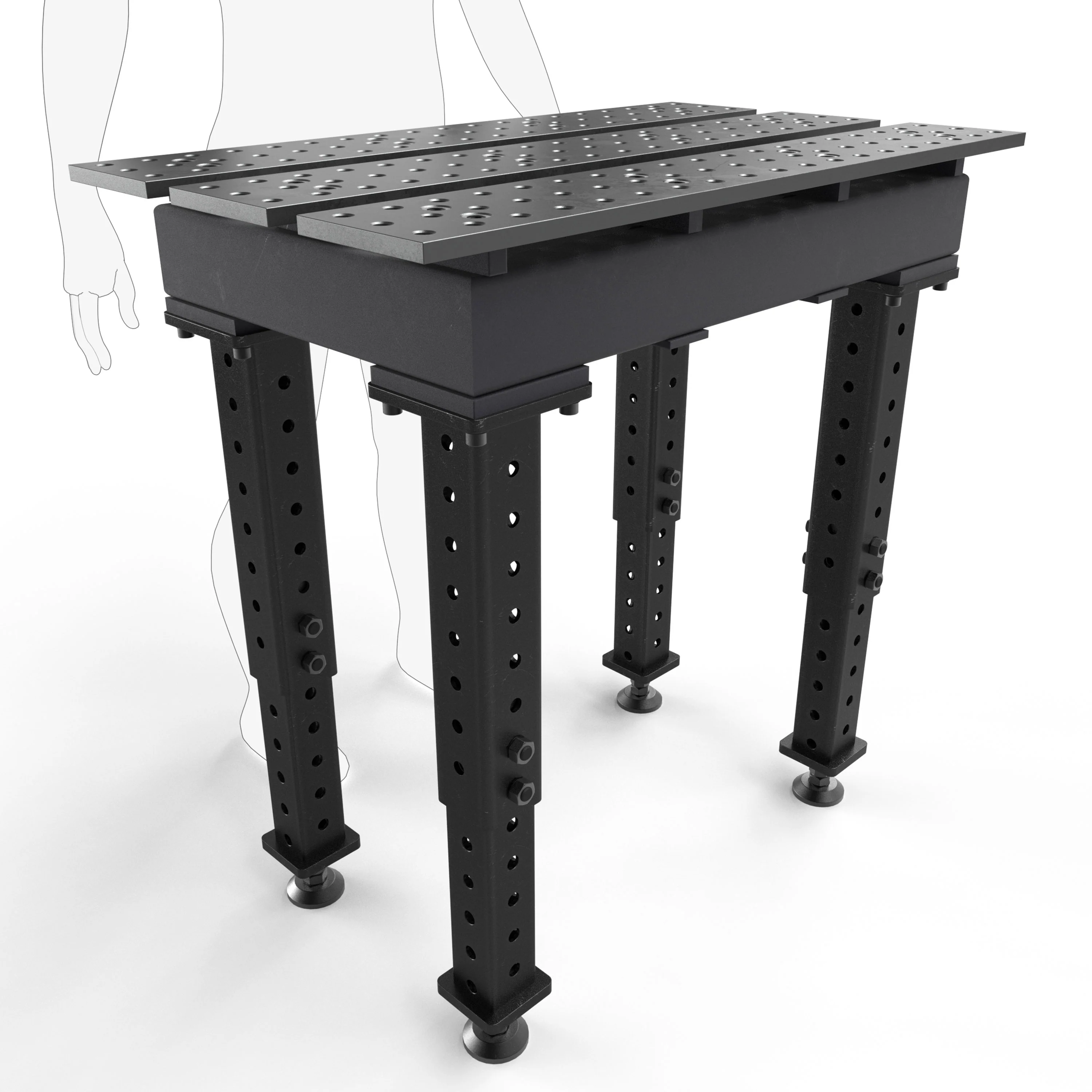 Slotted 2' × 3' (22" x 38") Tables, 5/8" System - Image 8