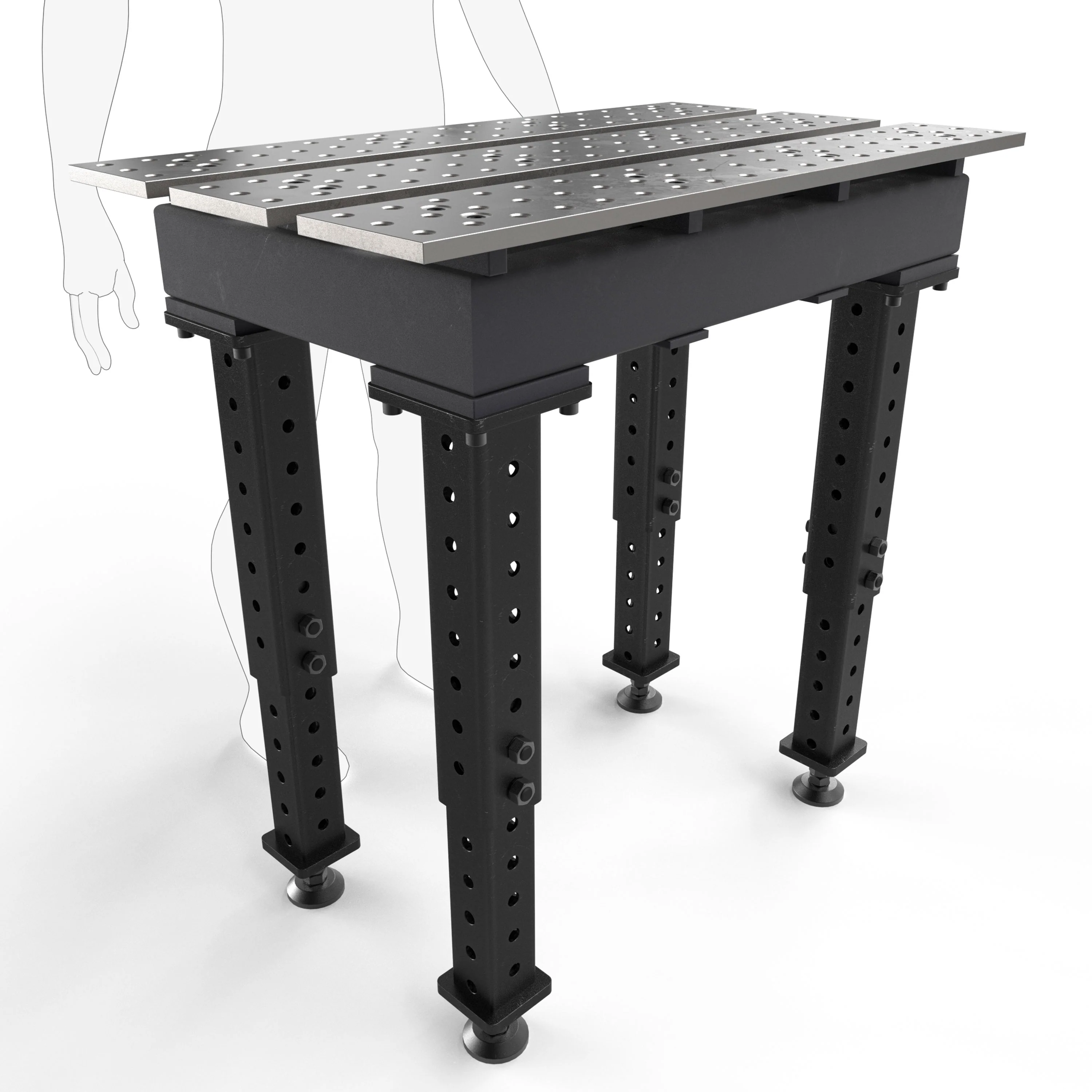 Slotted 2' × 3' (22" x 38") Tables, 5/8" System - Image 9