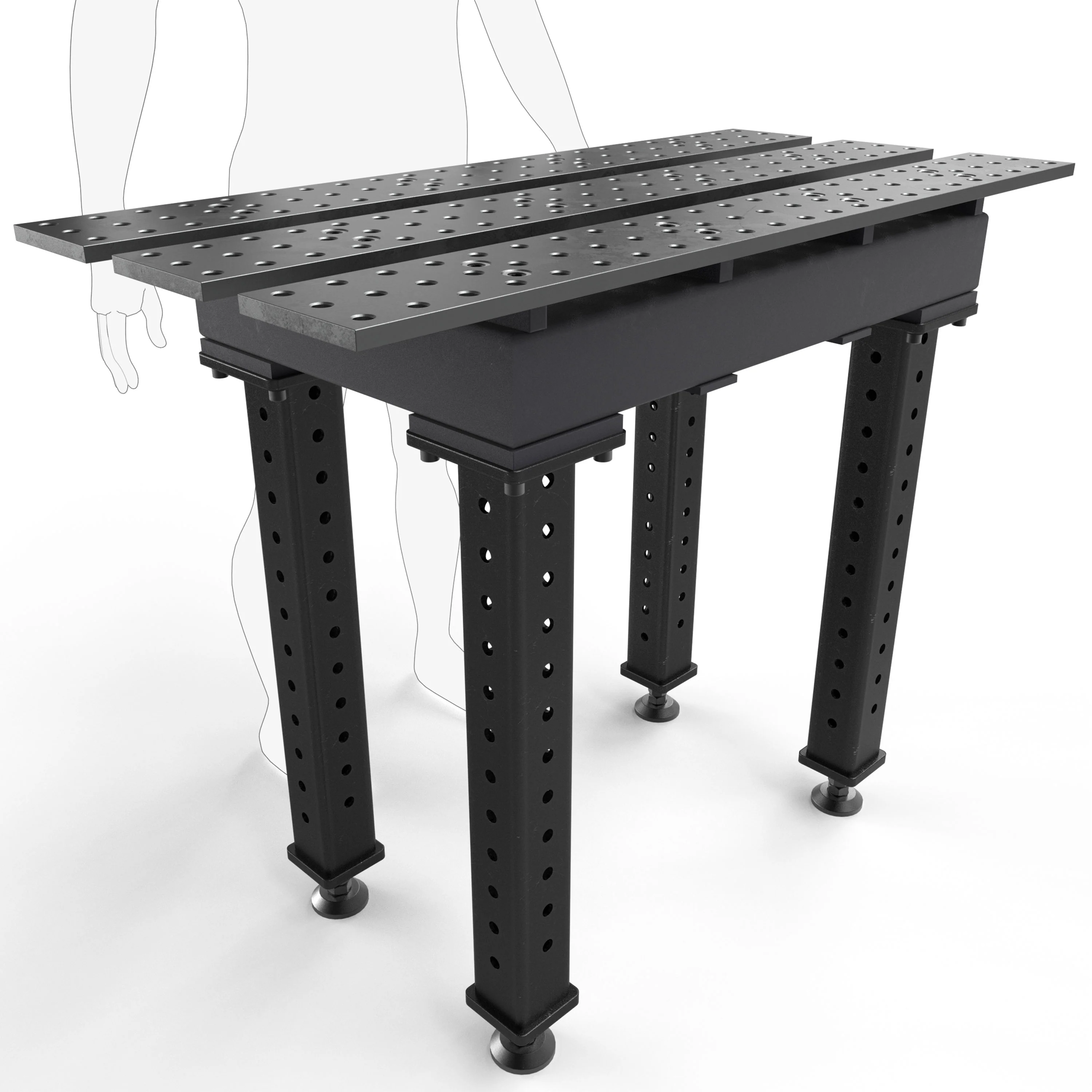 Slotted 2' × 4' (22" x 46") Tables, 5/8" System - Image 4