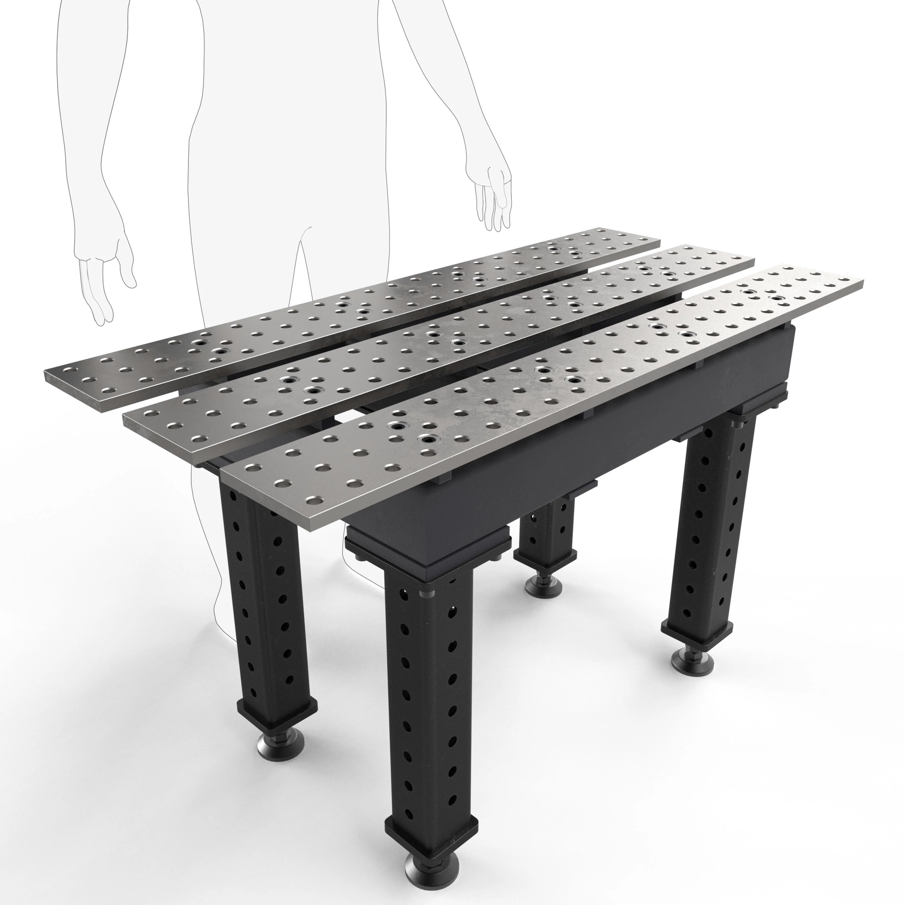 Slotted 2' × 4' (22" x 46") Tables, 5/8" System - Image 7