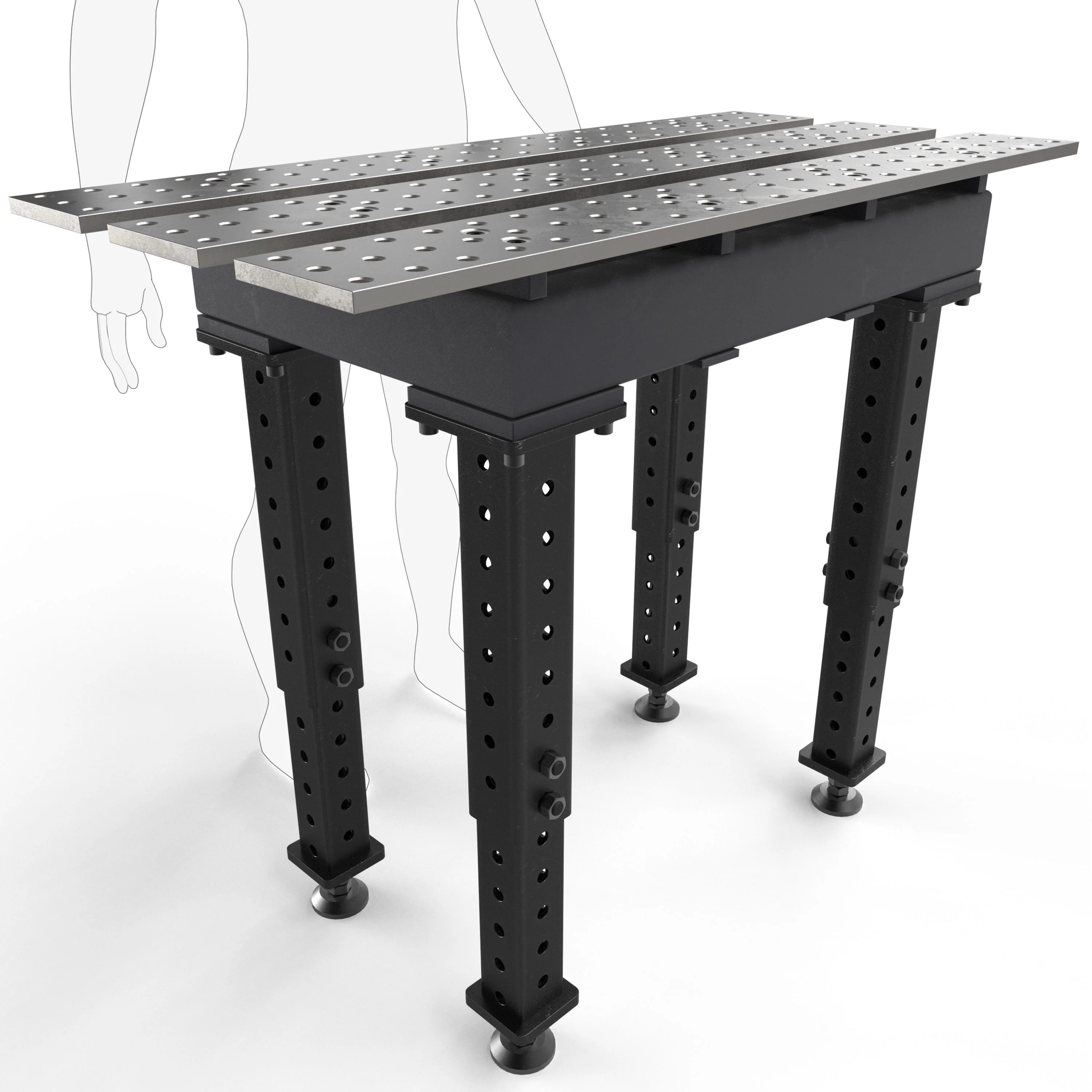 Slotted 2' × 4' (22" x 46") Tables, 5/8" System - Image 9