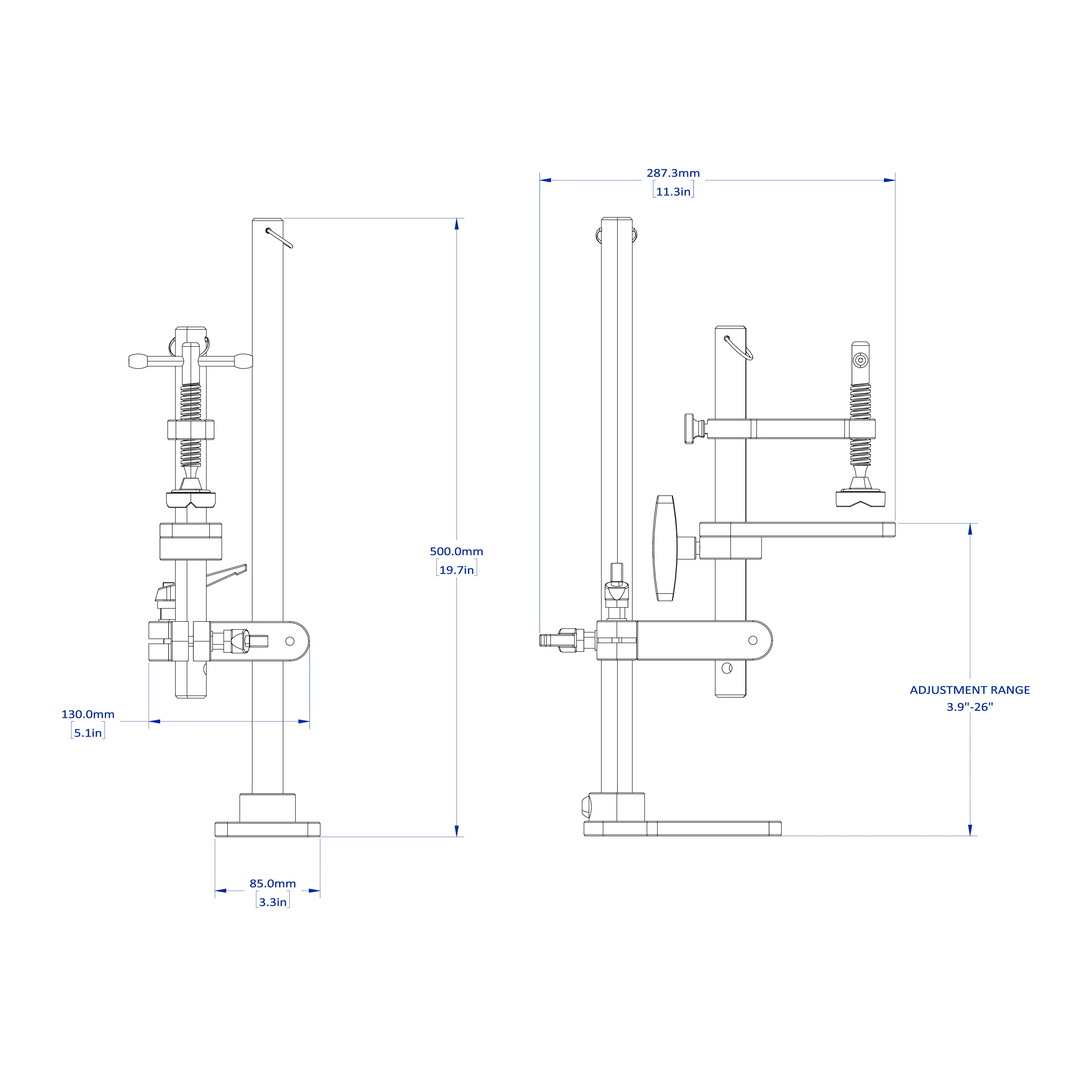 Precision Positioning Clamp 18", Height / Angle Adjustable - Image 7