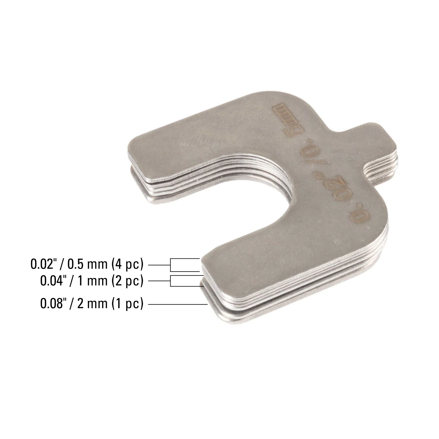 U-Shaped Shims, 16 mm-5/8" (7-pieces) - Image 3